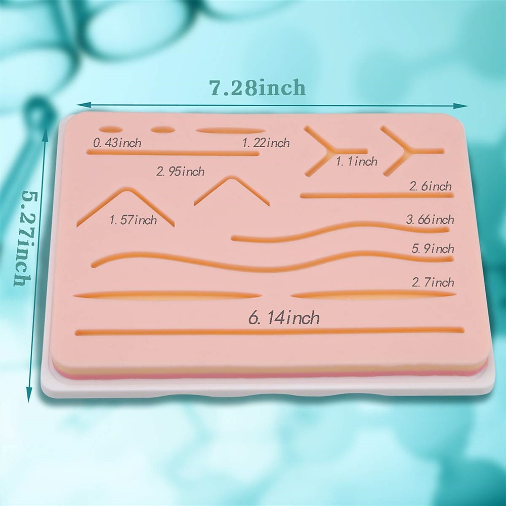 Complete Suture Practice Kit For Suture Training Including Large Silicone Suture Pad With Pre-Cut Wounds And Suture Tool Kit 2025 - $51.99 –P4