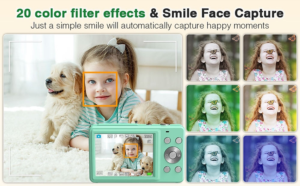 Digital Camera 1080P 44MP Vlogging Camera with LCD Screen 16X Zoom Compact Portable Mini Rechargeable Camera Gifts for Students Teens Adults Girls Boys 2025 - $75.99 –P3