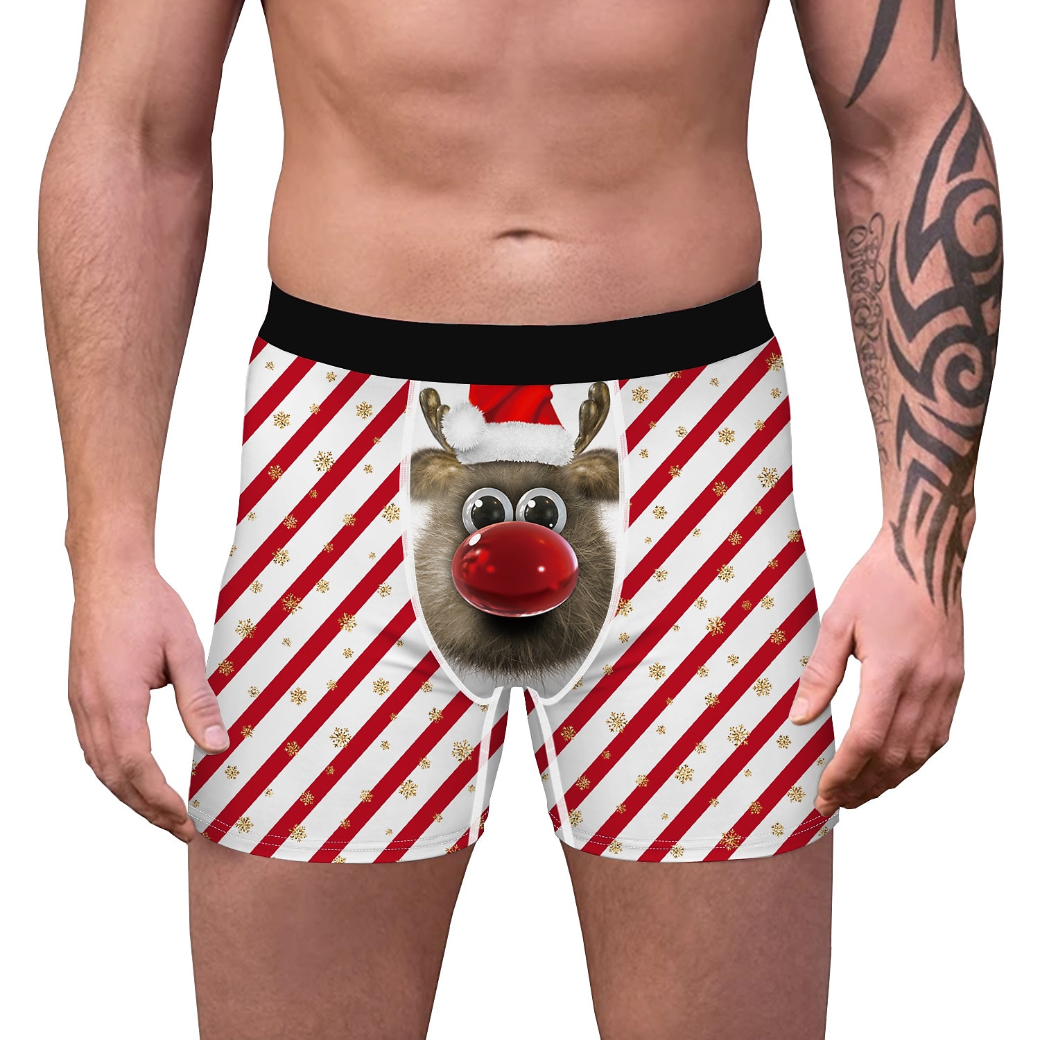 Christmas Gift Boxer Briefs Underwear Men's Christmas Carnival Masquerade Christmas Eve Christmas Adults Party Christmas 2025 - $11.99 –P4