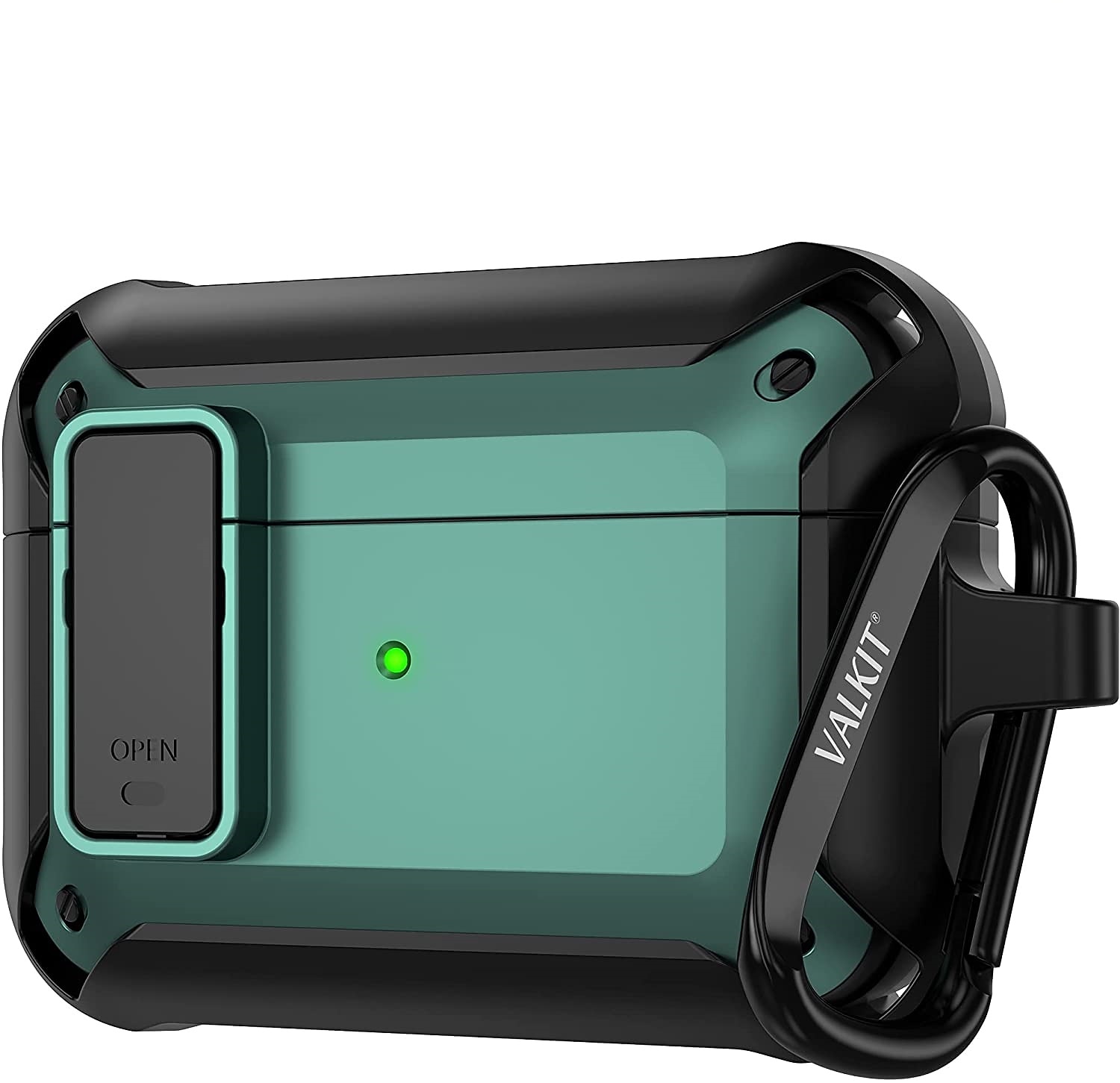 כיסוי נרתיק airpods pro לגברים עם מנעול, כיסוי מגן צבאי מסדרת airpod pro גוף מלא עם מחזיק מפתחות נרתיק מגן עמיד בפני זעזועים ל-airpod 3/2/1 pro 2025 - $13.99 –P6