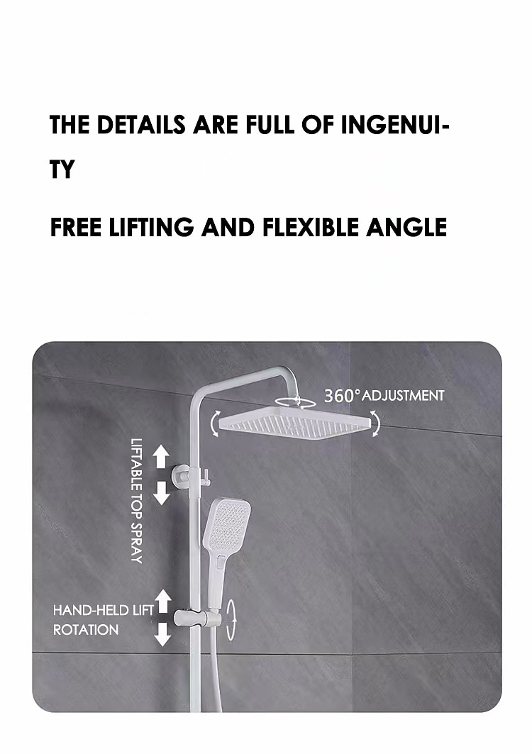 rubinetto della doccia, sistema doccia doccia a pioggia sistema di soffione set doccia inclusa doccia multigetto finiture verniciate contemporanee montaggio esterno valvola in ceramica rubinetti per del 2025 a $404.99 –P19