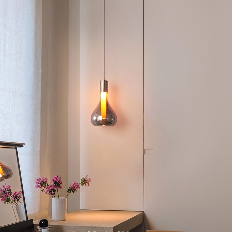 LED Pendant Light Glass 23cm 3000K Adjustable Island Light Modern Glass Chandelier Bedroom Bedside Hotel Restaurant Bar Simple Creative Designer Lighting Fixtures(Bulb Included) 2025 - $279.99 –P3
