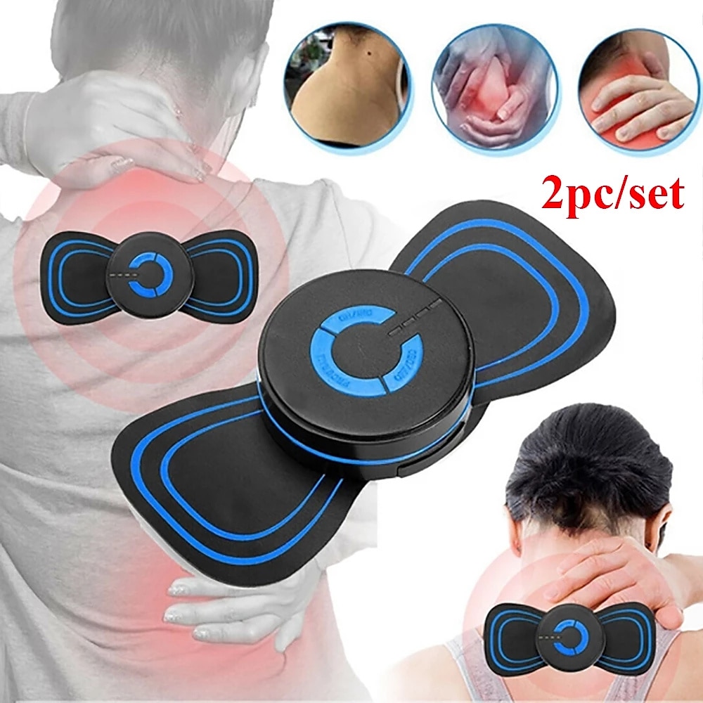 Portable Mini Electric Neck Massager Cervical Massage Stimulator Pain  Relief Kit