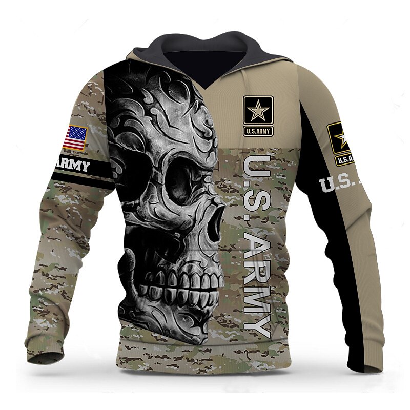 Homme Graphic Crânes Sweat à capuche Sweats à Capuche Sweat-shirt Sweat à capuche manche longue Sweat à capuche Capuche Vêtement de rue 3D effet Sport & Loisir du quotidien Noir Vert Imprimer de 2025 ? $31.99 –P2