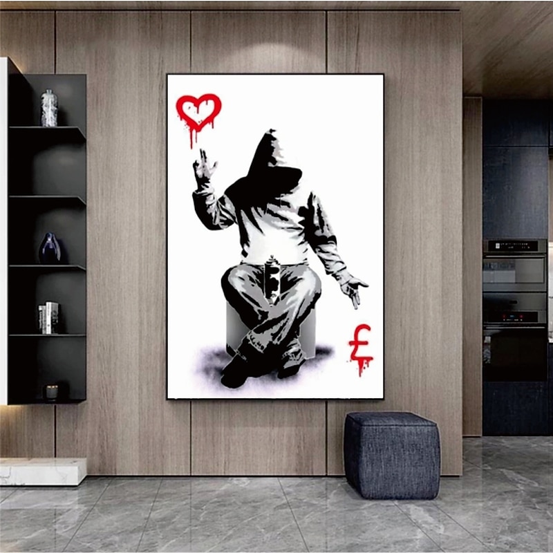 Handmade Hand Painted Oil Painting Wall Street Art Modern Abstract Bansky Painting Home Decoration Decor Rolled Canvas No Frame Unstretched 2026 - $213.79 –P5