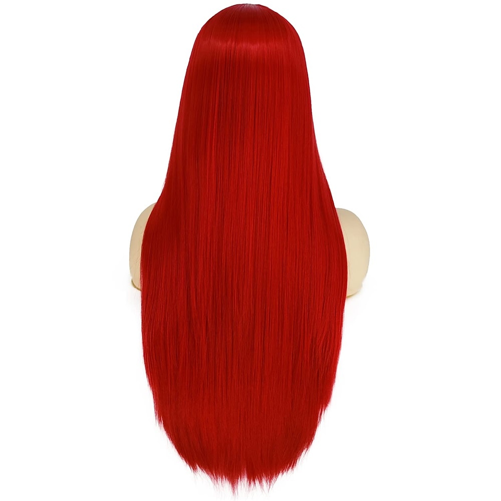 Pelucas de fiesta navideñas, pelucas largas y rojas de Peviyile para mujer, peluca de disfraz de Sally de Pesadilla antes de Navidad, peluca de pelo en la mitad, linda peluca para fiesta de carnaval 2025 - $31.99 –P7