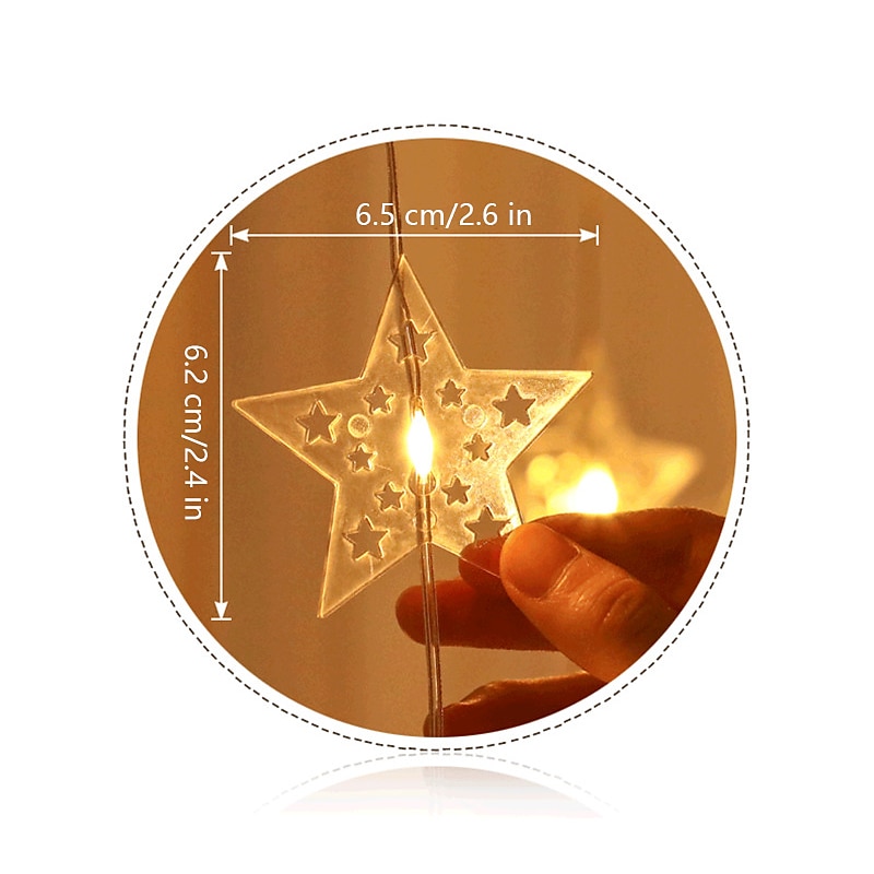 Star Window Curtain String Lights 3x2m Christmas Fairy Lights Waterproof USB Remote Control Garland Lights For Bedroom Wedding Xmas Holiday Decor 3X1M 3X2M 2025 - $20.99 –P11