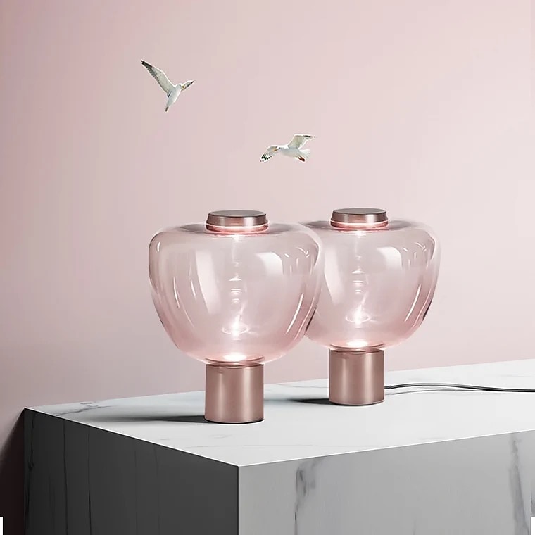 asztali lámpa dísz alma design rózsaszín fehér ambient lámpák modern kortárs beltéri lányszobák fém 220-240v 2025 - GBP £193 –P2