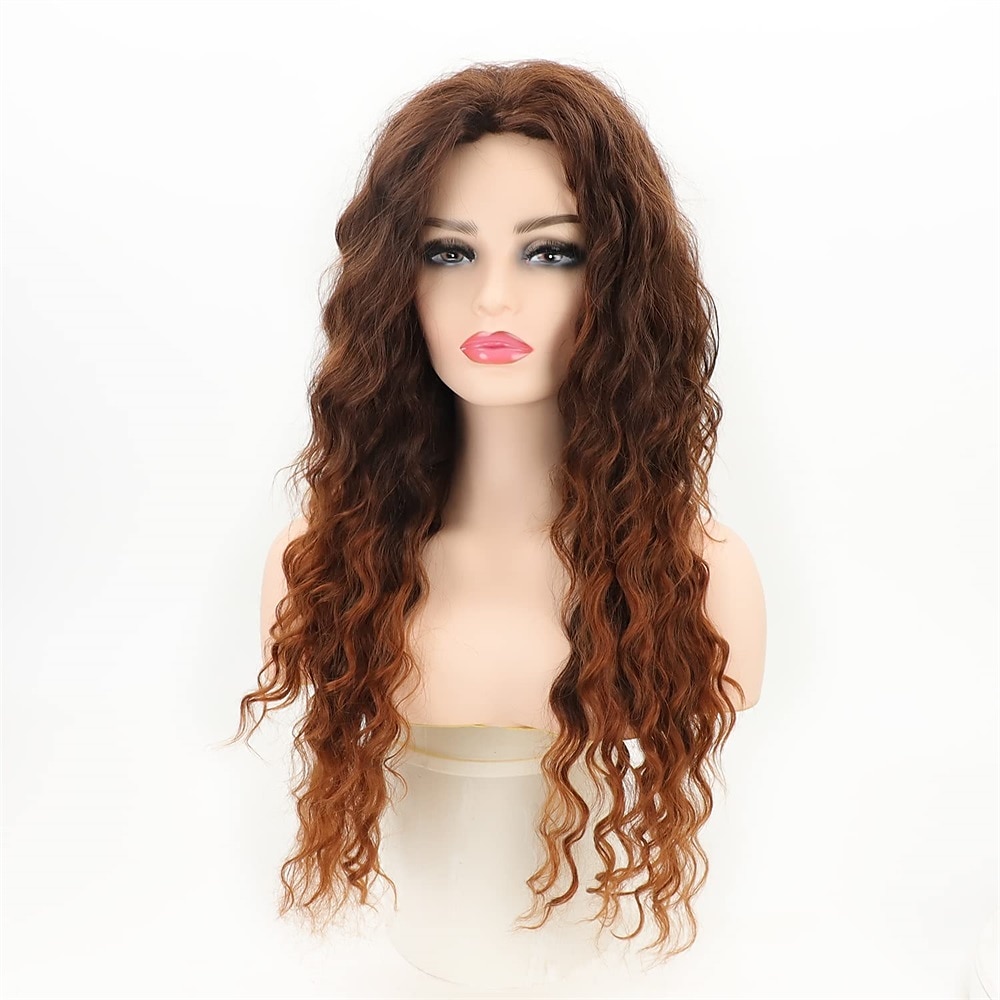 parrucche sintetiche lunghe ricci per le donne parrucca di repalcement dei capelli dell'onda sciolta rosa bianca riccioli soffici parrucca del partito quotidiano parrucca ondulata lunga parrucche del del 2025 a $23.99 –P14