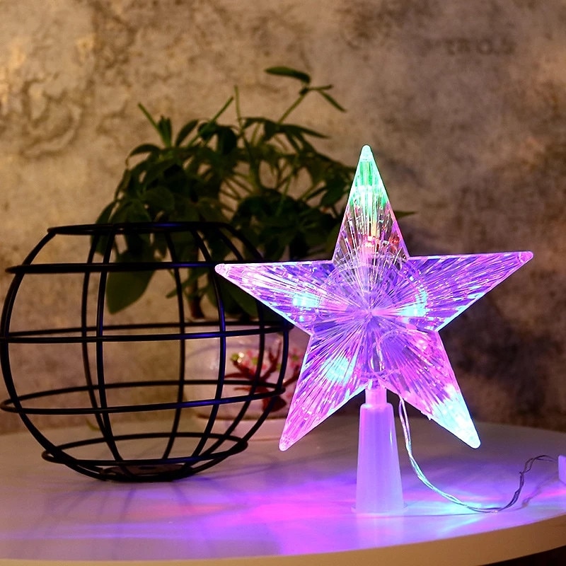 lumini pentru stele pentru brad de Crăciun, cu lumină de noapte cu LED, ornamente pentru brad de Crăciun, led pentru acasă, decor petrecere de revelion, iluminat de vacanță, puterea bateriei aa 2025 - $14.99 –P8