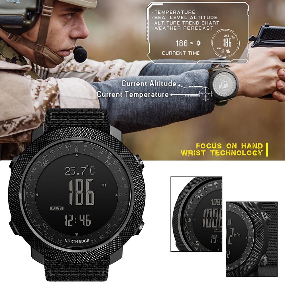 Apache Men Digital Watches Waterproof 50M Running Swimming Men Tactical Sport Watch Outdoor Sports Survival Military Watches Gift for men, Compass, Pedometer Calories 2026 - $81.99 –P2