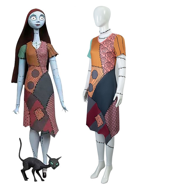 Sally Traje Cosplay Mulheres Natal Carnaval Baile de Máscaras Noite de Natal Traje Cosplay Natal Adulto Festa Natal Vestido de 2025 por $57.99 –P3