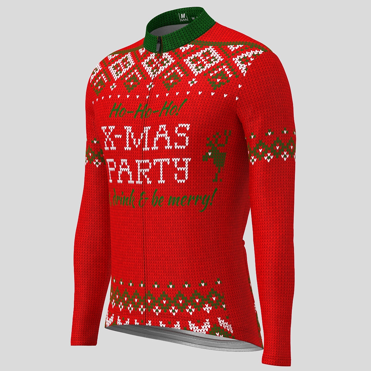 herrcykeltröja långärmad cykeltröja med 3 bakfickor ful jul rolig jul mountainbike mtb landsvägscykel cykling andas snabbtorkande fukttransporterande reflexremsor svart 2025 - $34.99 –P9