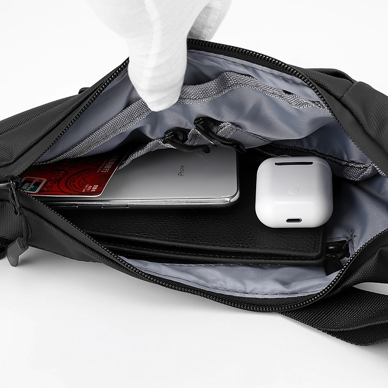 férfi vízálló crossbody hevedertáska – lopásgátló mellkasi csomag usb töltőcsatlakozóval utazáshoz és szabadtéri tevékenységekhez 2025 - $18.99 –P2