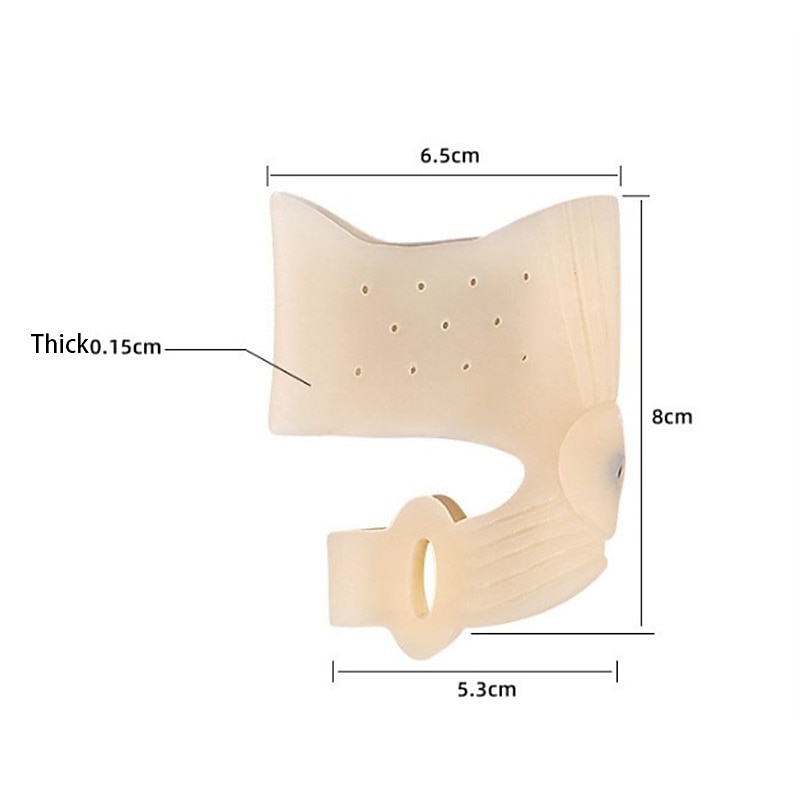 2 stykker silikon gel tær separator hallux valgus corrector knyst ben ektropion justering tær ytre fotpleie 2025 - $9.99 -P1
