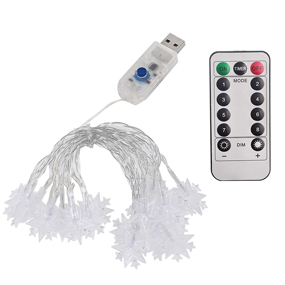 Star Fairy String Lights Christmas Holiday Lights 10M 80LEDs with 13key Remote Control Creative Party Holiday Optional Remote Controller Battery Box or Remote Controller USB 1set 2025 - $18.99 –P18