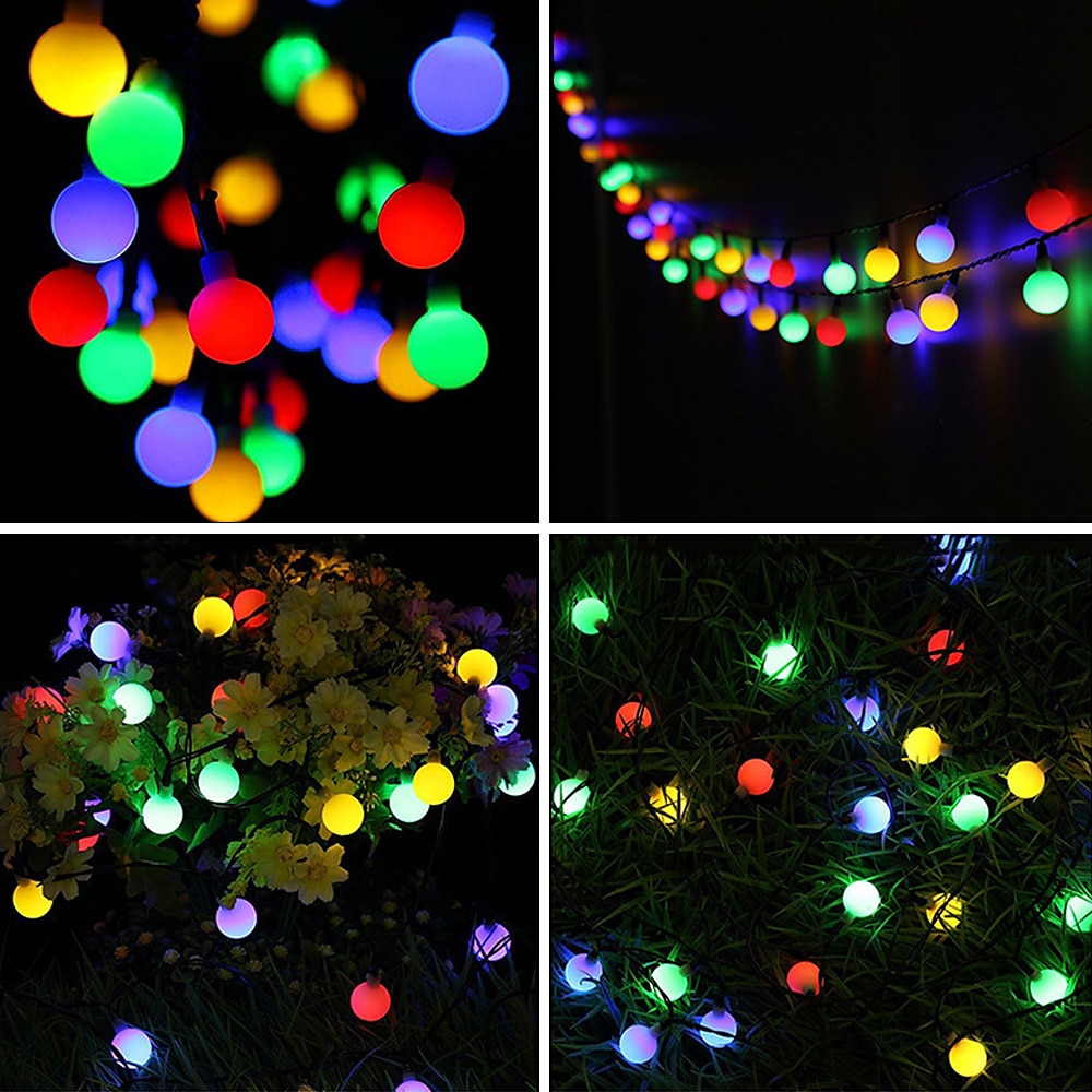 Mini Globe String Lights Solar LED Fairy String Lights Waterproof 12M 7M 6.5M 8 Modes Lighting Outdoor Garden Decoration Light Christmas Tree Hanging Lights Balcony Yard Wedding Party Holiday Decor 2025 - $8.99 –P11
