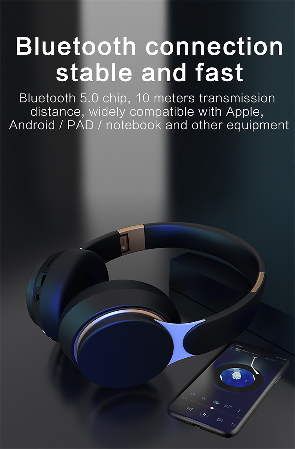 Wireless Headphones Noise Reduction Bluetooth 5.0 Headset Foldable Earphones HiFi 9D Bass Stereo Earphone Sport Headset With Microphone 2025 - $27.99 –P3