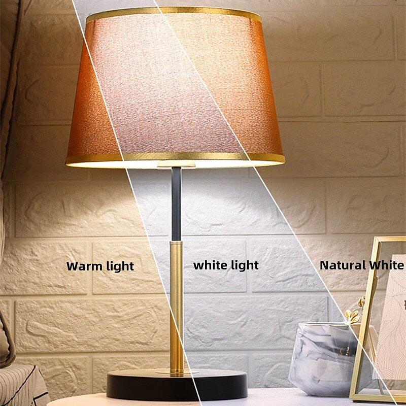 Bedside Table Lamp，Desk Lamps Modern Light Luxury Leather Table Lamp Hotel Bedroom Bedside Lamp American Decorative Table Lamps Nightstand Lamp Bedroom 2025 - $164.99 –P11