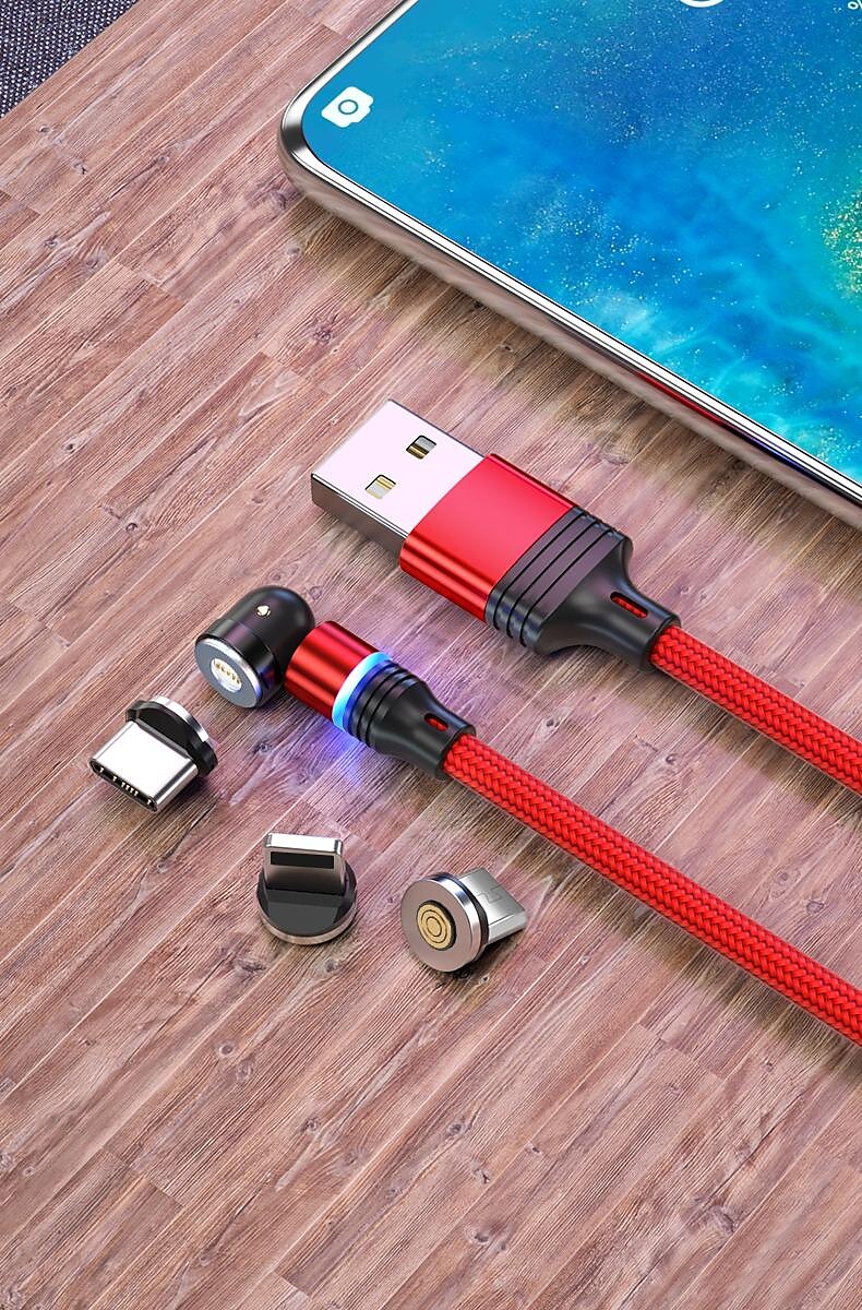 Vícenásobný nabíjecí kabel 0,5M (1.5Ft) 3,3 stop 6,6 stop USB A na Lightning / micro / USB C 2.4 A Nabíjecí kabel Rychlé nabíjení Nylonové pletené 3 v 1 Magnetické Pro Samsung Xiaomi Huawei Doplňky k 2025 - $12.99 –P1