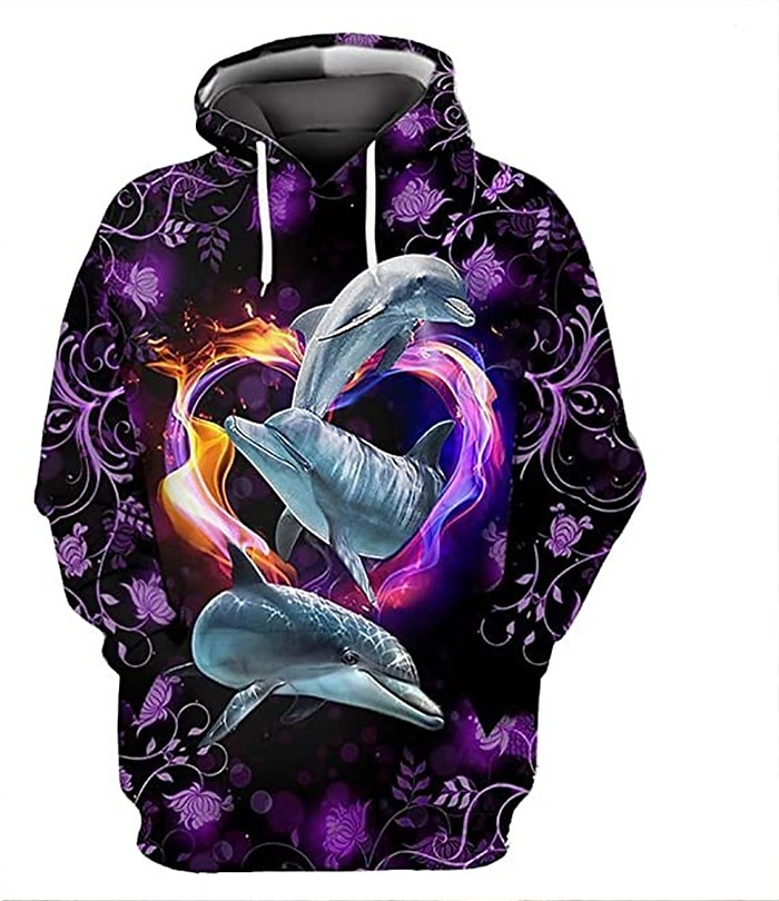 Férfi Grafika Polip Kapucnis felsőrész Kapucnis felsők Pulóver Alkalmi Nagy és magas Sportos Hosszú ujj Kapucni Napi Sport Utcai öltözék Fekete Medence Bíbor Szivárvány Nyomtatott Nyár Tavasz Tervező 2026 - $30.99 –P3