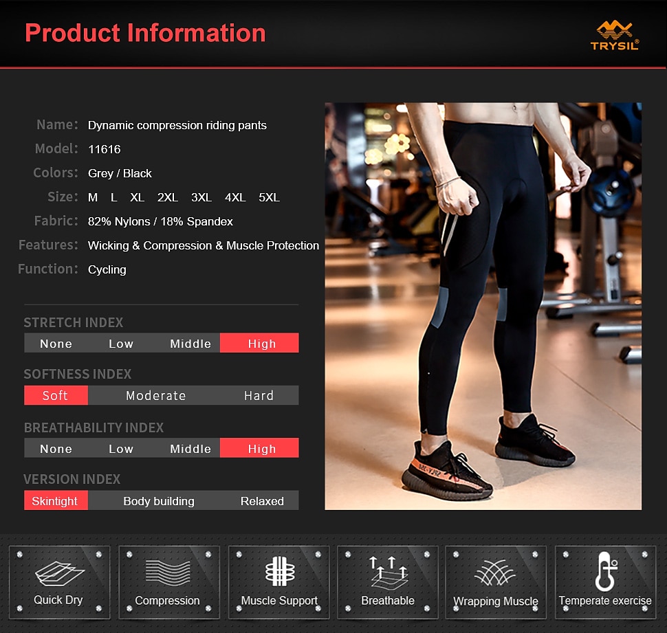 TRYSIL Men's Cycling Tights Bike Pants / Trousers Padded Shorts / Chamois Mountain Bike MTB Road Bike Cycling Sports Moisture Permeability Stretch Lightweight Back Pocket Navy Black Spandex Clothing 2026 - $34.99 –P9