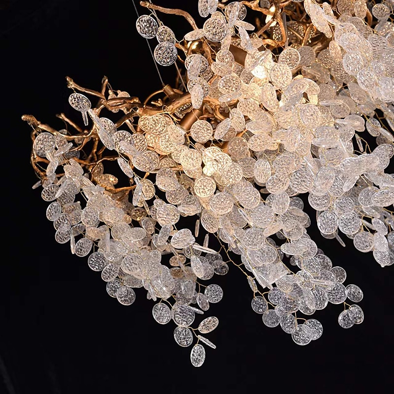 LED Chandeliers Modern Luxury, 60cm Gold Crystal for Home Interiors Kitchen Bedroom Iron Art Tree Branch Lamp Creative Lamp Light 85-265V 2025 - $739.49 –P13