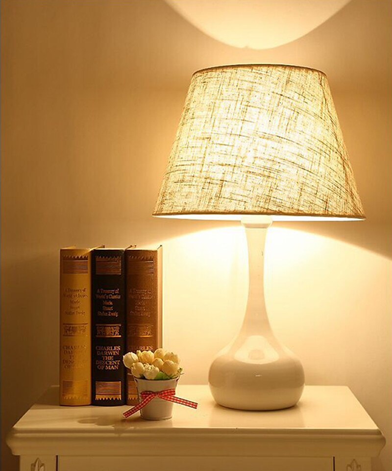 Bedside Table Lamp Desk Lamps for Bedroom, Minimalist Fabric Desk Lamp,Bedside Lamp Bedroom Warm Hotel Study Table Lamp 2025 - $182.99 –P4