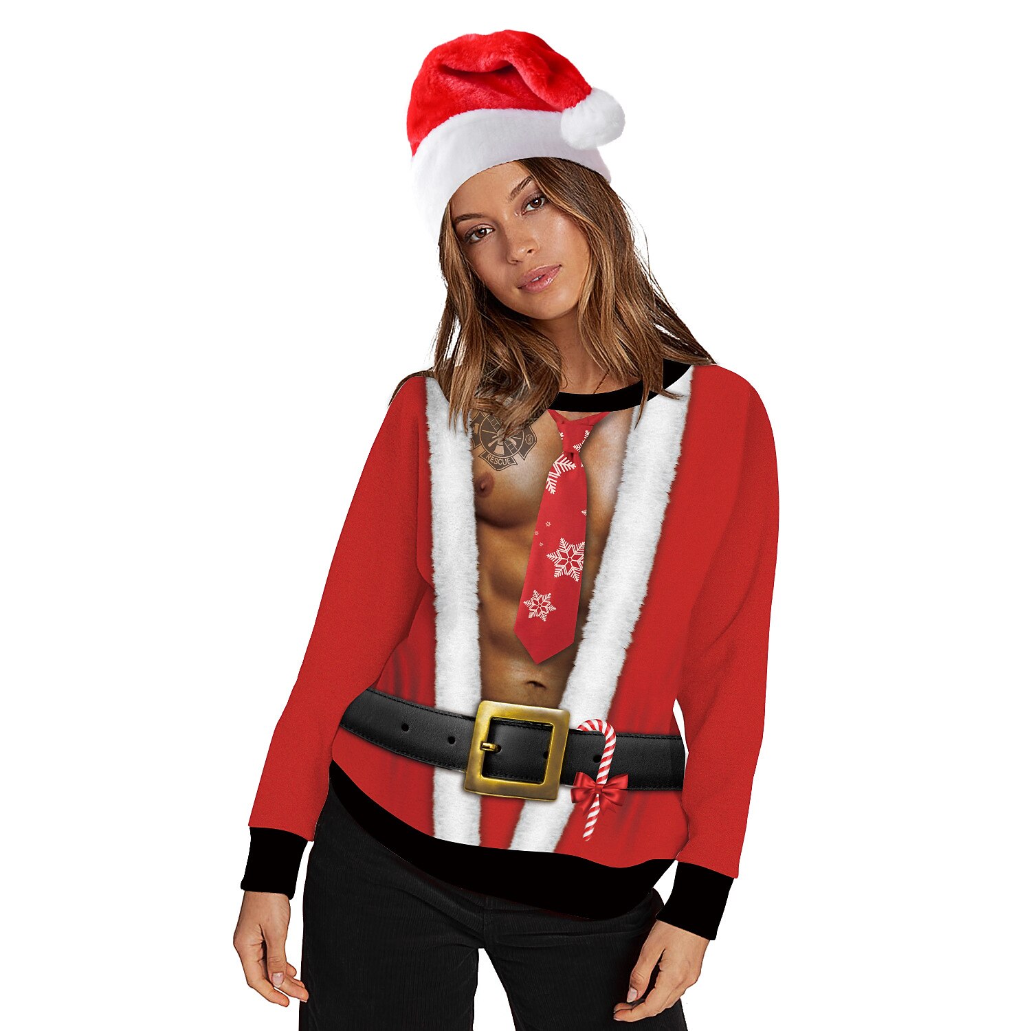Snømann Jerseysjakke Hattetrøje Pullover Morsom julegenser 3D-utskrift Herre Dame Jul Karneval Maskerade julaften Jul Voksen Fest Jul Topp 2025 - $30.99 –P8