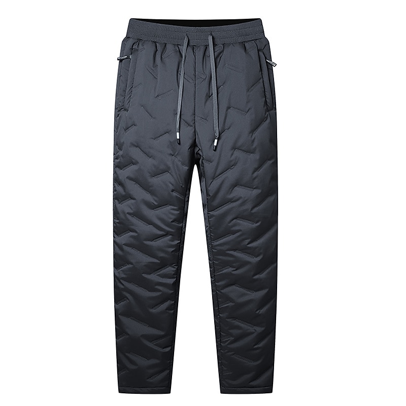 Hombre Sherpa Persona que practica jogging Pantalones de invierno Pantalones Pantalones casuales Bolsillo Correa Cintura elástica Plano Impermeable Templado Diario Ropa de calle Moda Moderno Negro 2026 - $27.99 –P7