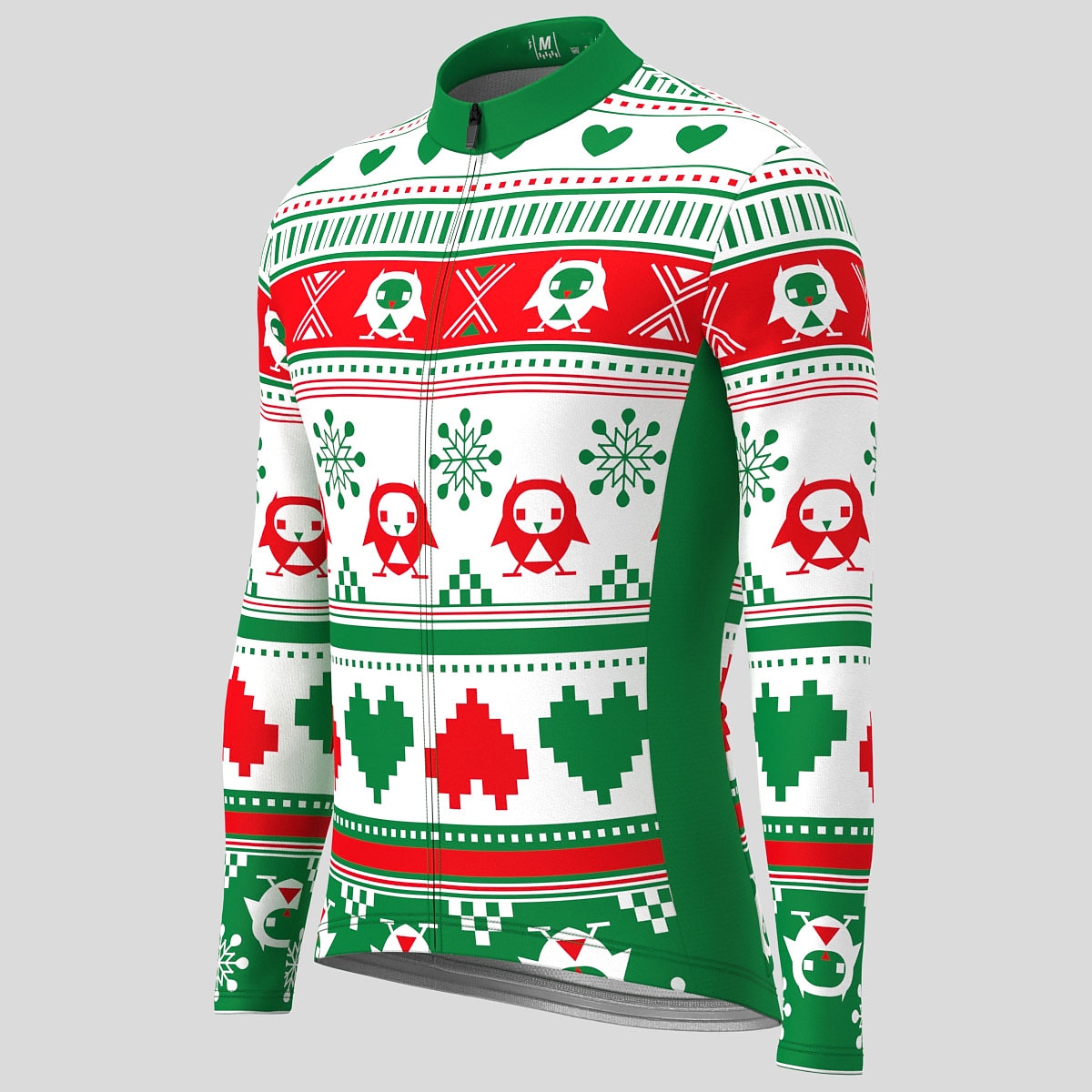 herrcykeltröja långärmad cykeltröja med 3 bakfickor ful jul rolig jul mountainbike mtb landsvägscykel cykling andas snabbtorkande fukttransporterande reflexremsor svart 2025 - $34.99 –P15