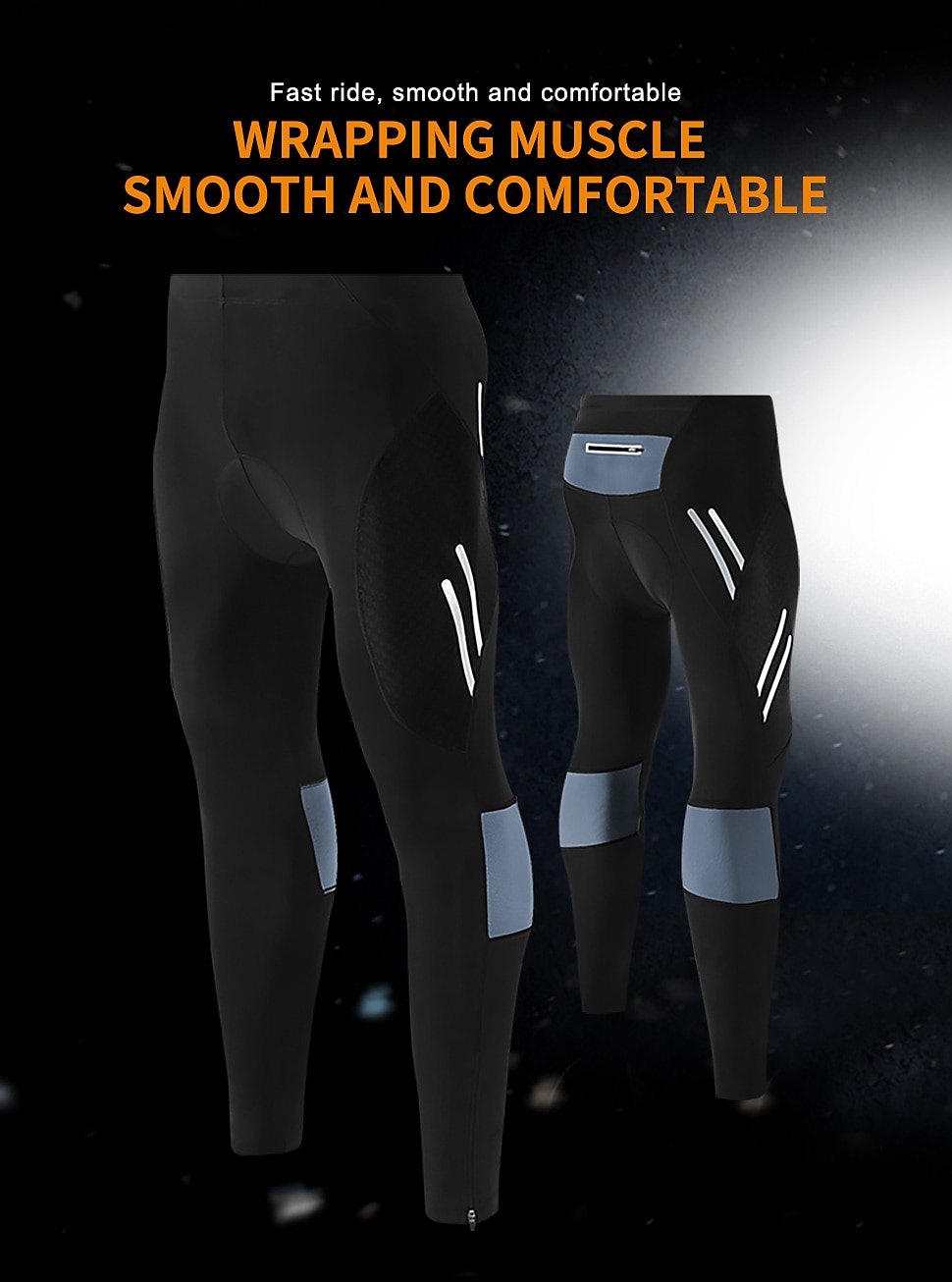 TRYSIL Men's Cycling Tights Bike Pants / Trousers Padded Shorts / Chamois Mountain Bike MTB Road Bike Cycling Sports Moisture Permeability Stretch Lightweight Back Pocket Navy Black Spandex Clothing 2026 - $34.99 –P7