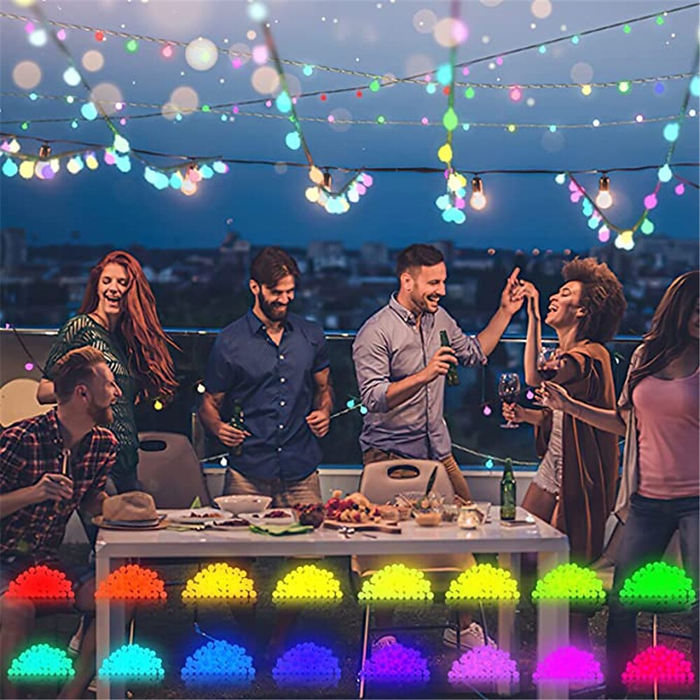 Mini Globe String Lights Christmas Decorative Lights 10M 16 Color Full-color Switching Remote Control Dimming Timing USB Power Supply 1 Set 2025 - $21.99 –P8