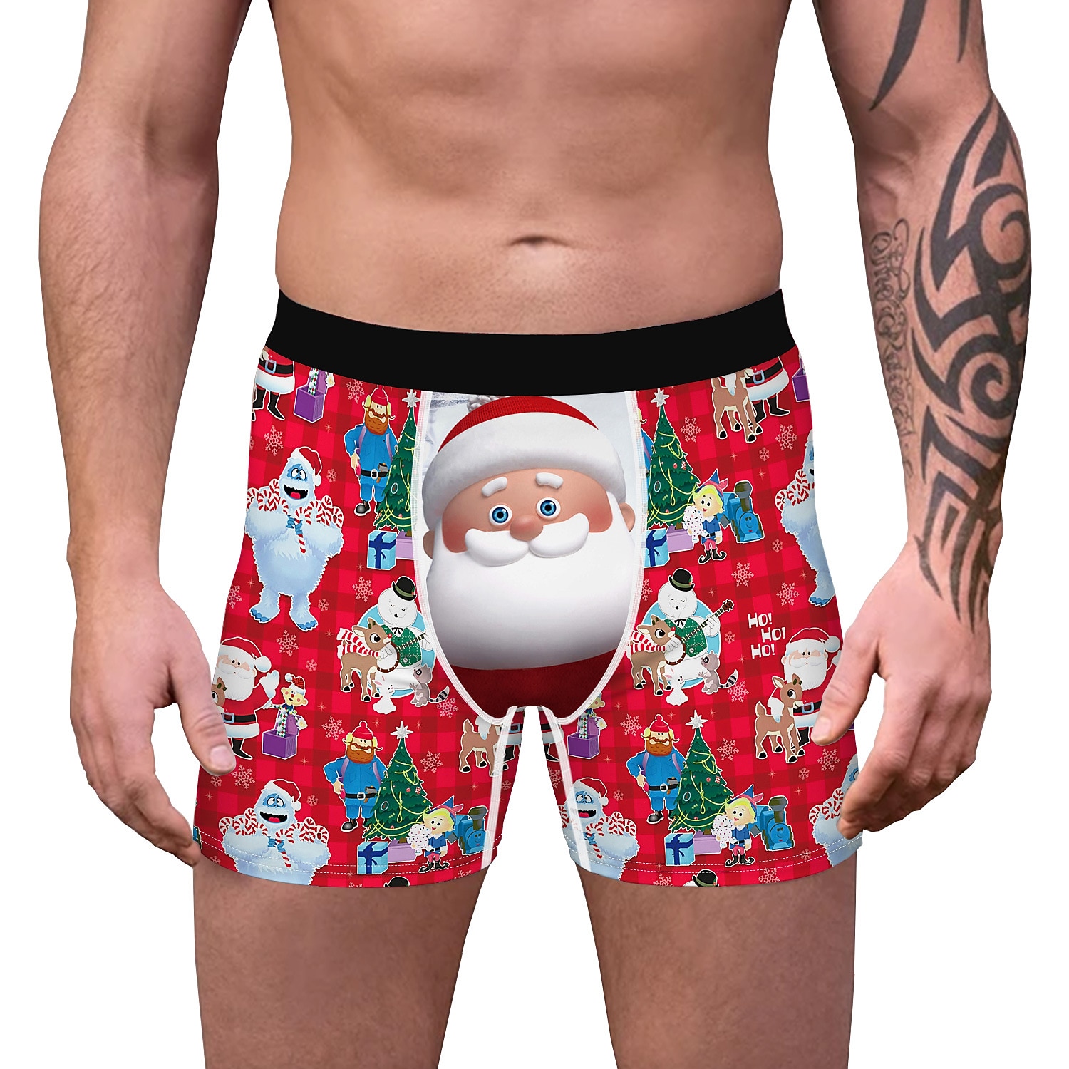 presente de Natal Boxer Curto Roupa Íntima Homens Natal Carnaval Baile de Máscaras Noite de Natal Natal Adulto Festa Natal de 2025 por $6.49 –P3