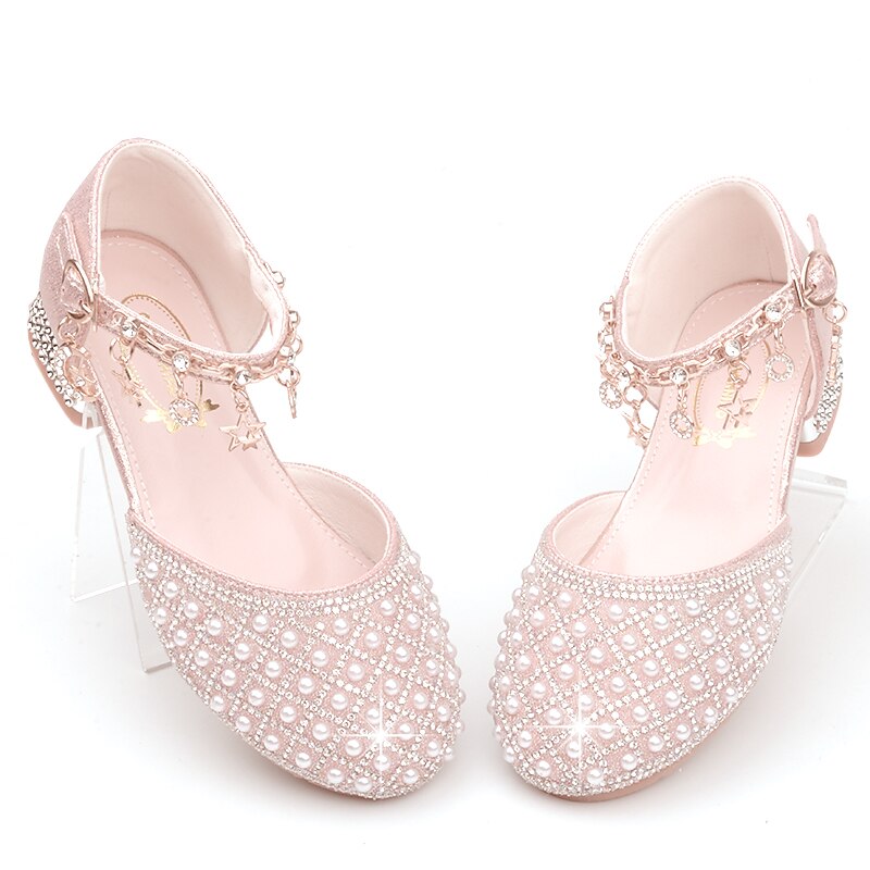 Girls' Heels Daily Glitters Dress Shoes Heel Leather PU Portable Breathability Non-slipping Princess Shoes Big Kids(7years +) Little Kids(4-7ys) School Wedding Party Walking Shoes Dancing Pearl 2025 - $54.99 –P3