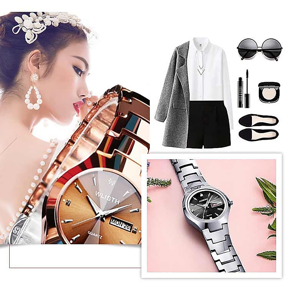 Montre Montres à quartz pour Femme Analogique - Digitale Numérique Quartz Tendance Mode Luxe Imperméable Calendrier Lumineux Métal Alliage / Noctilumineux de 2025 ? $16.99 –P2