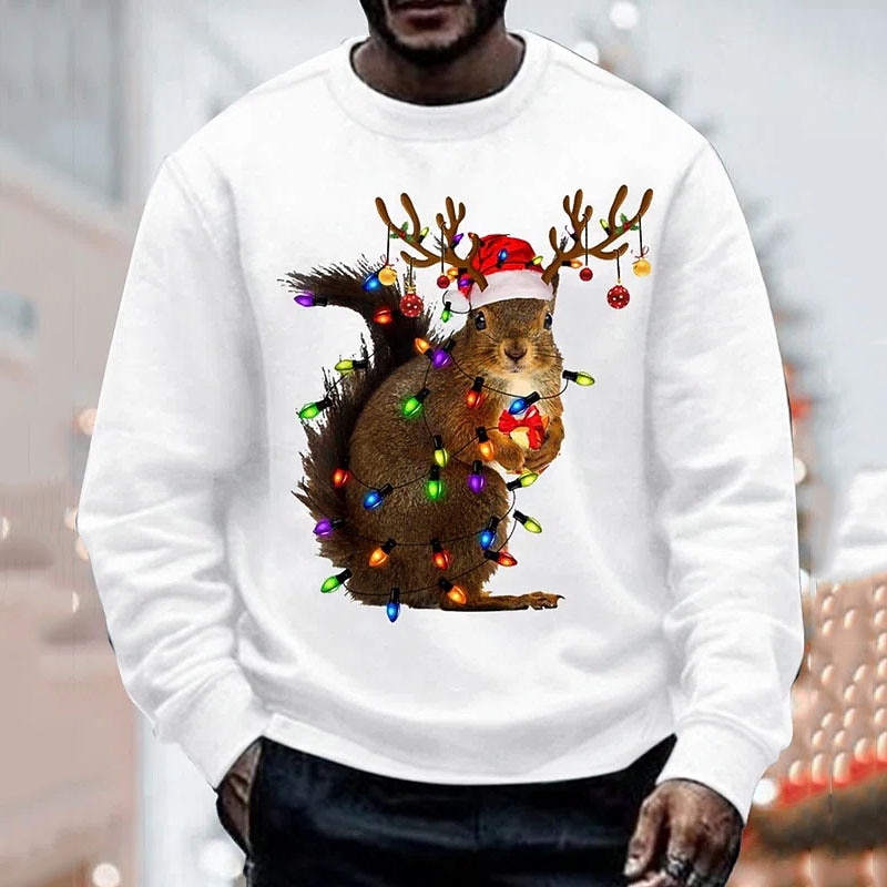 Hombre Graphic Navidad fea Sudadera Sudadera Pull-over Manga Larga Camisa de entrenamiento Cuello Barco Básico Casual Grande y alto Deporte Deportes Ropa de calle Estampado Otoño Invierno 2025 - $30.99 –P3