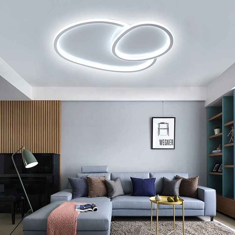 oświetlenie sufitowe led geometryczne kształty światła do montażu podtynkowego metalowa dekoracja sufitu oprawy oświetleniowe, 50 cm oświetlenie sufitowe led okrągła konstrukcja, oprawa oświetleniowa 2025 - $248.39 –P4