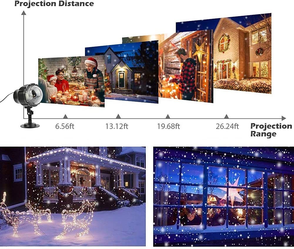 Christmas Projector Waterproof Remote Control 16 Patterns High-definition Projection Effects Indoor and Outdoor Festival Garden Decorative Lights Low Voltage Safety 2025 - $32.99 –P2