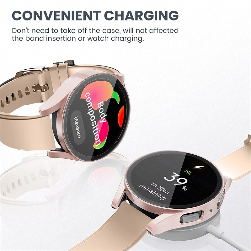 2025年 3パック スクリーンプロテクター付き時計ケース と互換性があります Samsung Galaxy Watch 5 40mm / Watch 5 44mm / ウォッチ440mm / 時計444mm 傷つきにくい 頑丈 バンパーフルカバー 強化ガラス / ハードPC 腕時計 カバー  コレクション – $13.99 –P8