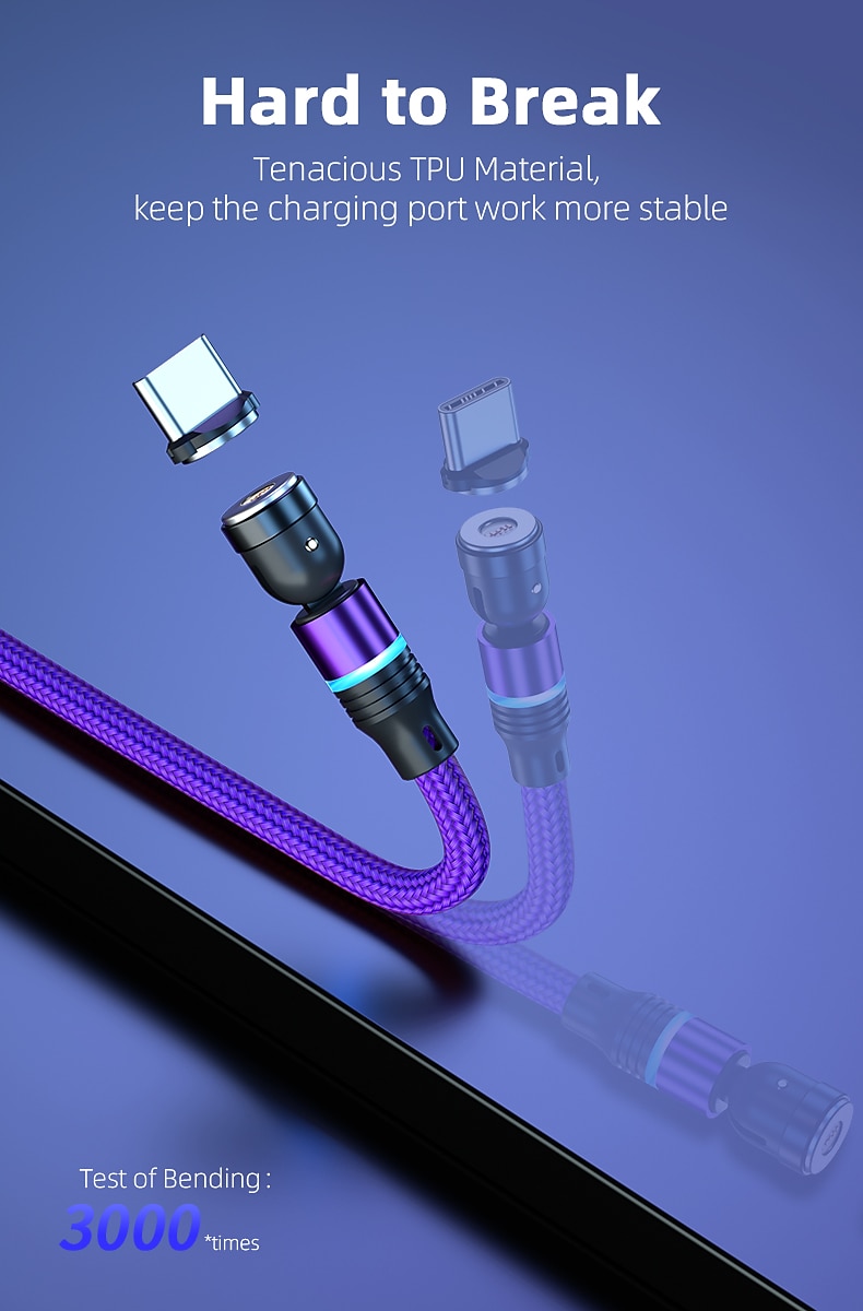 Multi Charging Cable 0.5m(1.5Ft) 3.3ft 6.6ft USB A to Lightning / micro / USB C 2.4 A Charging Cable Fast Charging Nylon Braided 3 in 1 Magnetic For Samsung Xiaomi Huawei Phone Accessory 2025 - $12.99 –P11
