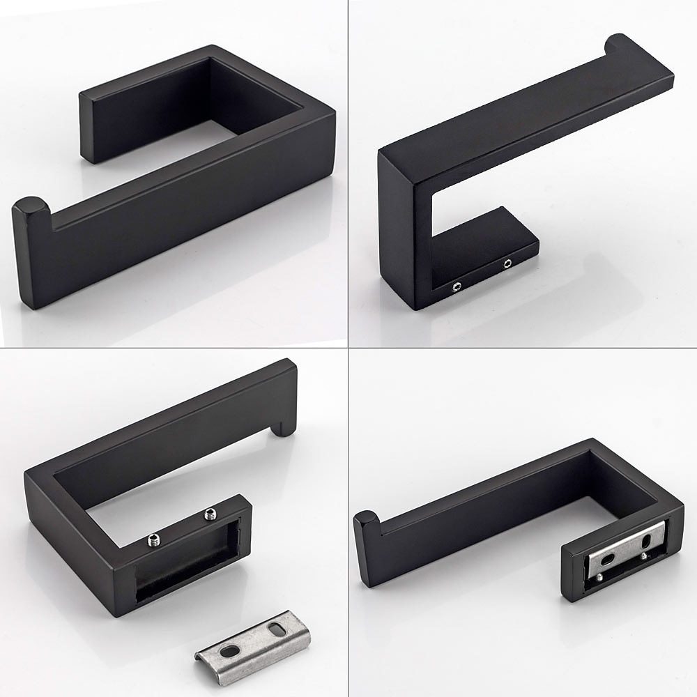 Bathroom Accessory Set 3 Piece Stainless Steel,Wall Mounted Towel Bar,Toilet Paper Holder and Robe Hook,Bathroom Hardware Set(Black/Brushed Nickel) 2025 - $79.99 –P4