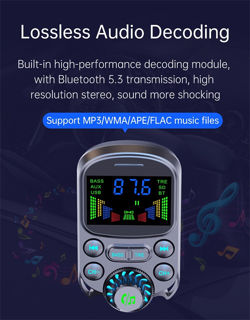 BC86 Bluetooth carkit Handsfree in de auto Bluetooth QC 2.0 QC 3,0 Radio MP3 Automatisch 2025 - $35.99 –P12