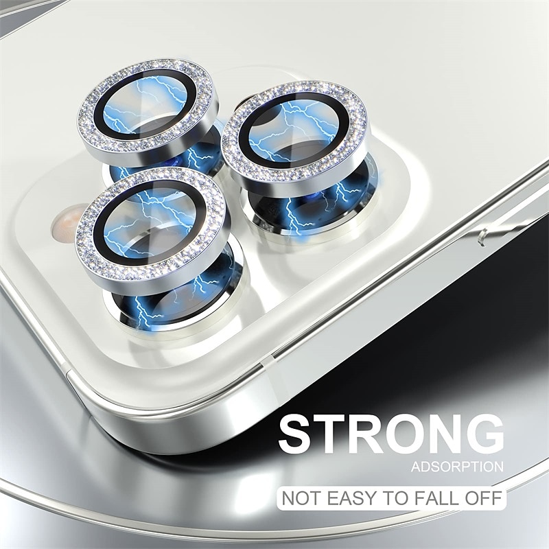 1 Set Camera Lens Protector For Apple iPhone 16 iPhone 15 Pro Max Plus iPhone 14 13 12 11 Pro Max Plus Mini SE Aluminum alloy 9H Hardness Anti-Fingerprint Diamond Scratch Proof 2025 - $9.99 –P5