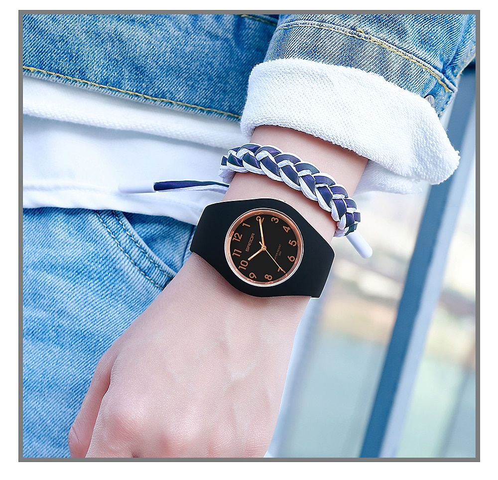 sanda dameshorloges casual fashion quartz horloge waterdicht valbestendig hd digitale weegschaal display damesklok 6056 2025 - $23.99 –P15