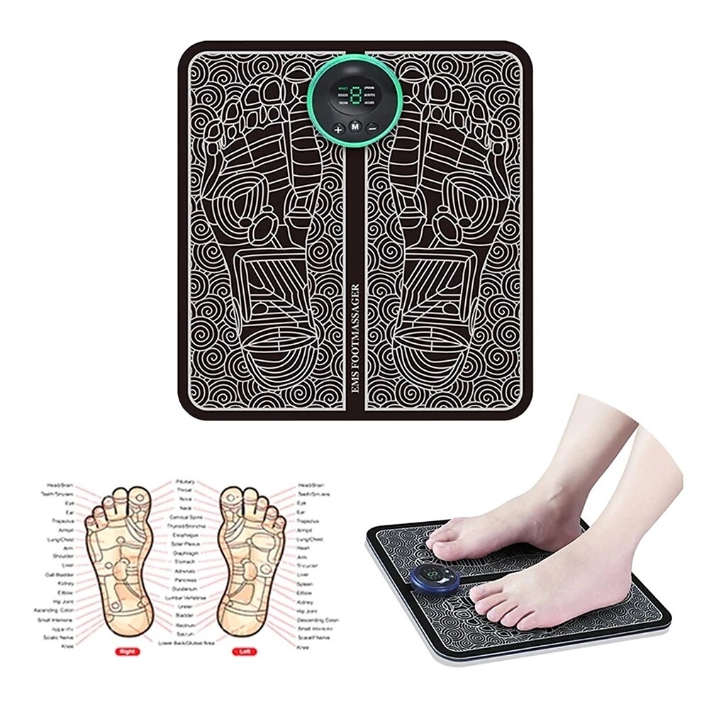 Electric EMS Foot Massager Pad Relief Pain