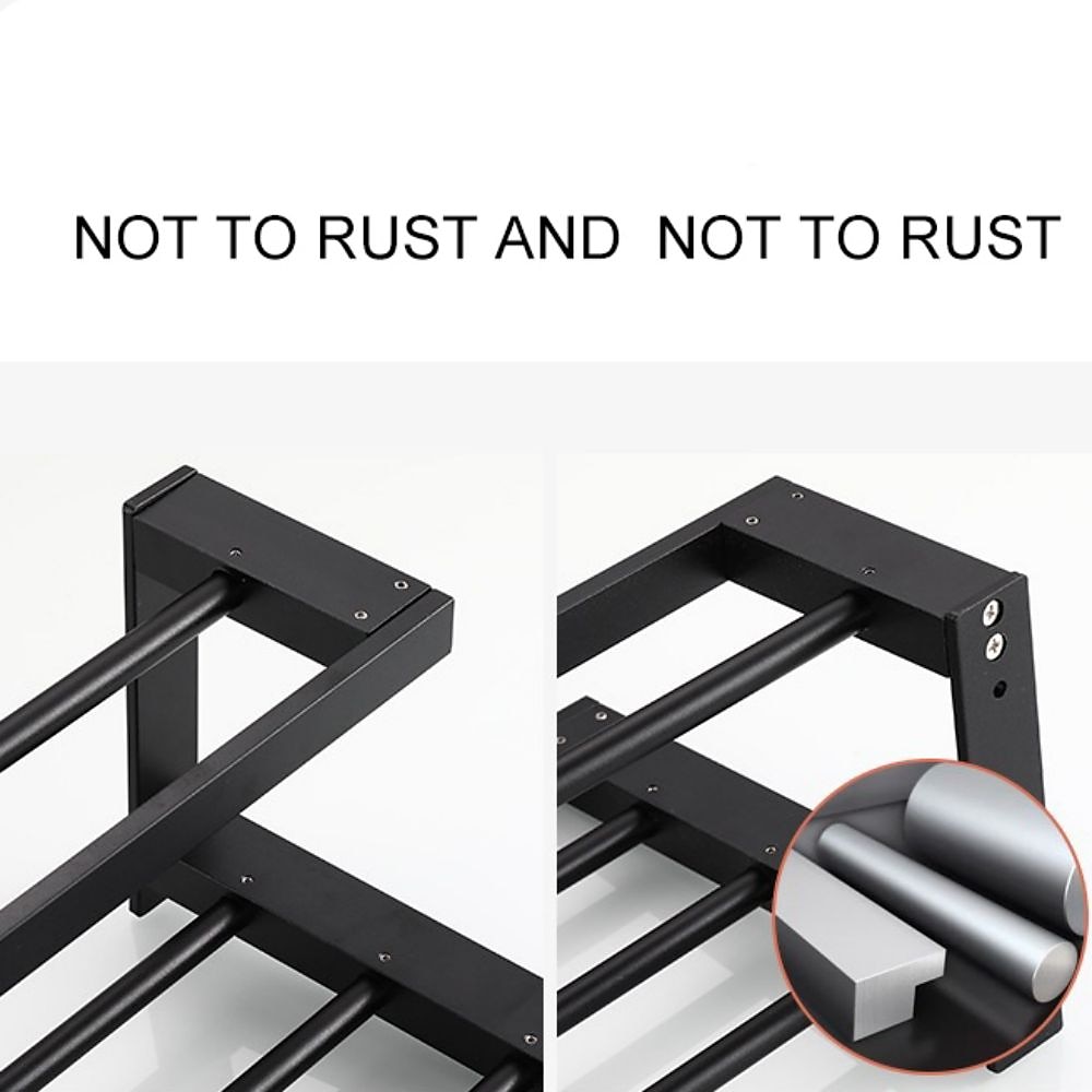portasciugamani in alluminio per bagno, portasciugamani da parete a 3 strati porta asciugamani da bagno 60 cm (nero/argento/grigio canna di fucile) del 2025 a $84.99 –P4