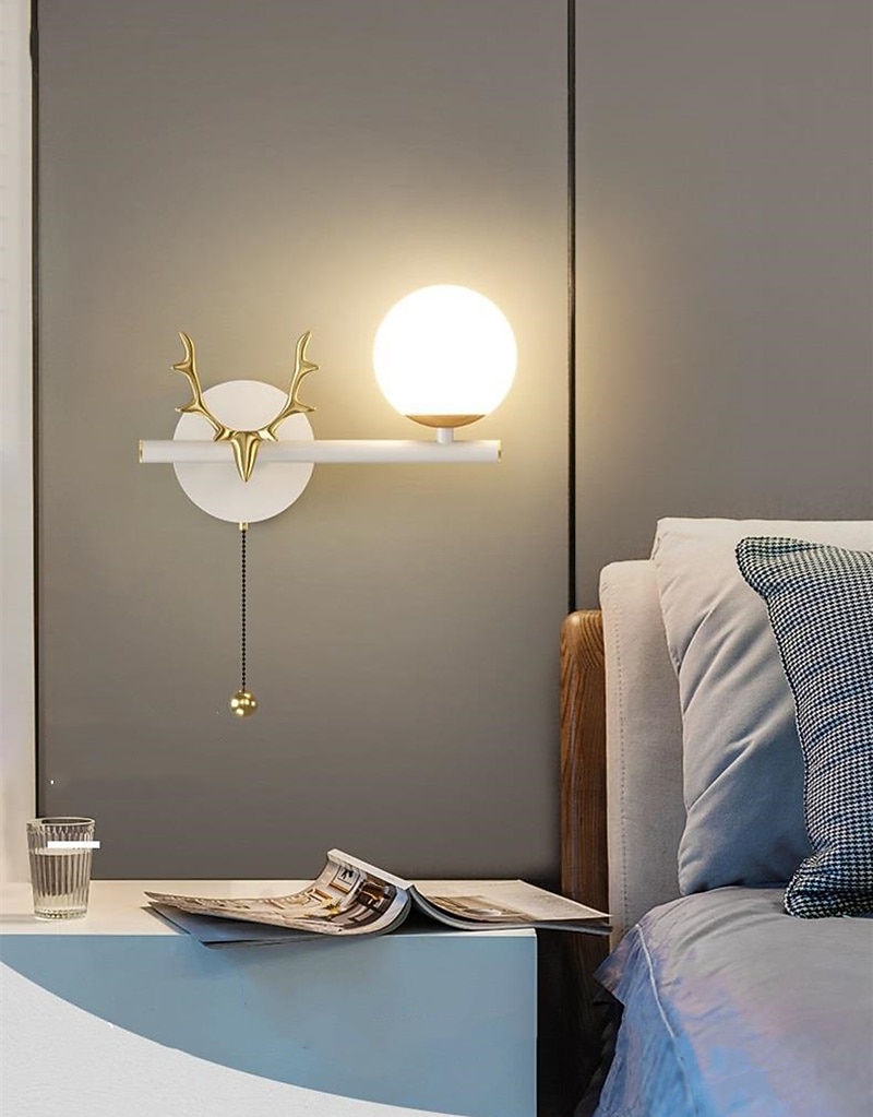 Lâmpada de cabeceira quarto corredor varanda lâmpada de parede tipo horizontal com interruptor sala de estar sofá tv fundo lâmpada de parede de 2025 por $199.99 –P1