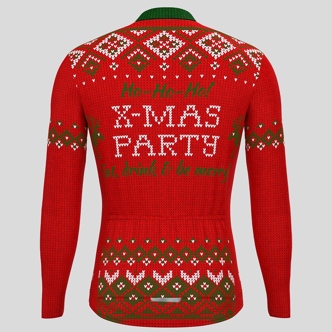 herrcykeltröja långärmad cykeltröja med 3 bakfickor ful jul rolig jul mountainbike mtb landsvägscykel cykling andas snabbtorkande fukttransporterande reflexremsor svart 2025 - $34.99 –P10