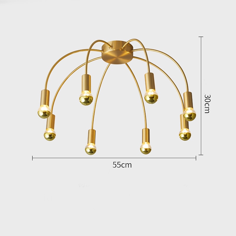 55 cm círculo/design redondo luzes de teto cobre estilo formal estilo vintage estilo moderno estilo nórdico moderno 220-240v de 2025 por $331.19 –P3